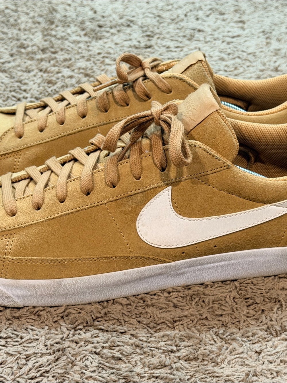 Nike Blazer Low Suede Elemental Gold 371760-700 Men’s Size 13